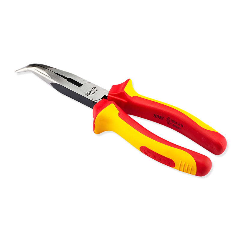 Kìm nhọn mũi cong, cách điện 1000V SATA kích thước từ 6 inch - 8 inch