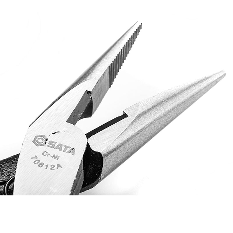 Kìm mũi nhọn mini, có trợ lực SATA 70612A kích thước 140mm