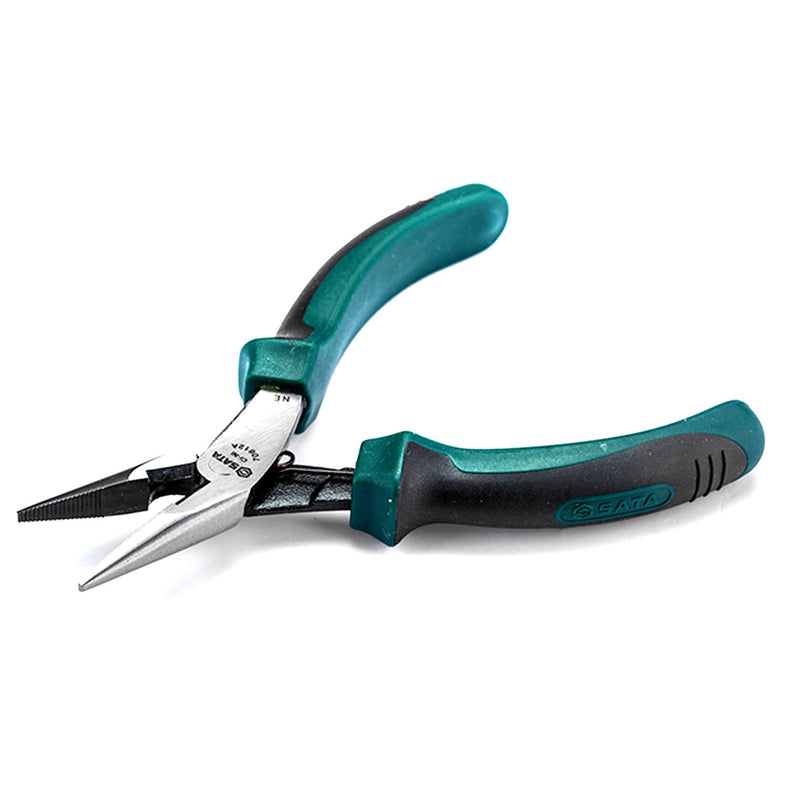 Kìm mũi nhọn mini, có trợ lực SATA 70612A kích thước 140mm