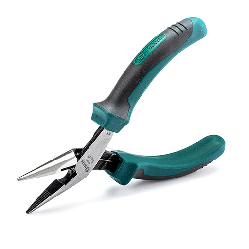 Kìm mũi nhọn mini SATA 70612A 140mm trợ lực, tay cầm TPE chống trượt