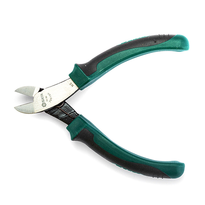 Kìm cắt nhựa mini SATA 70618A, kích thước 5 inch, chất liệu thép Cr-Ni, tay cầm nhựa TPR
