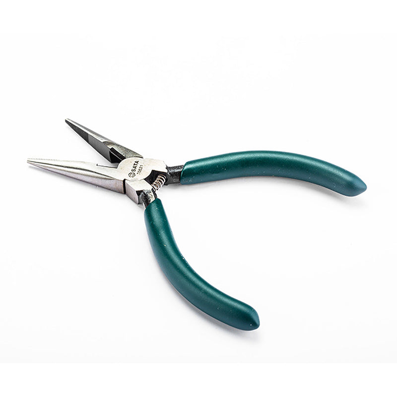 Kìm mũi nhọn SATA kích thước từ 5 inch - 6 inch, chất liệu thép Cr-V, có lò xo trợ lực