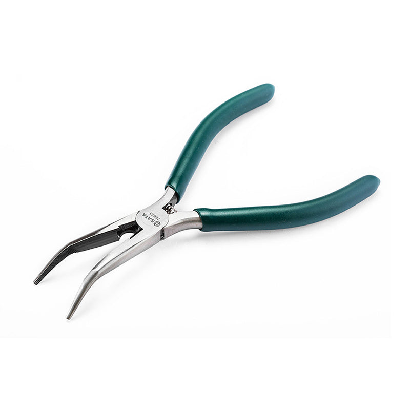 Kìm nhọn mũi cong SATA 70623 kích thước 6 inch, chất liệu thép Cr-V