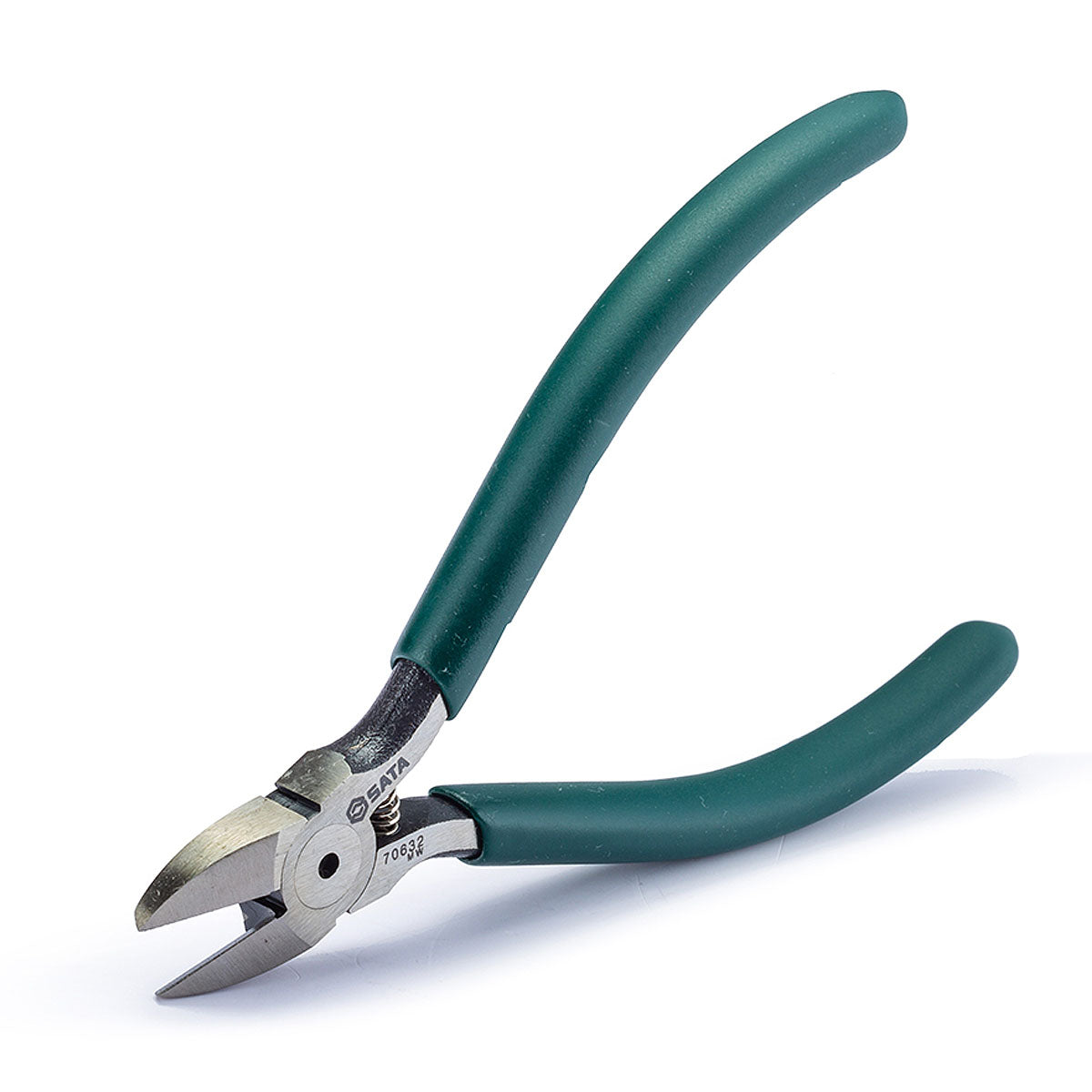 Kìm cắt điện tử SATA 70631 kích thước 4 inch, chất liệu thép Cr-V