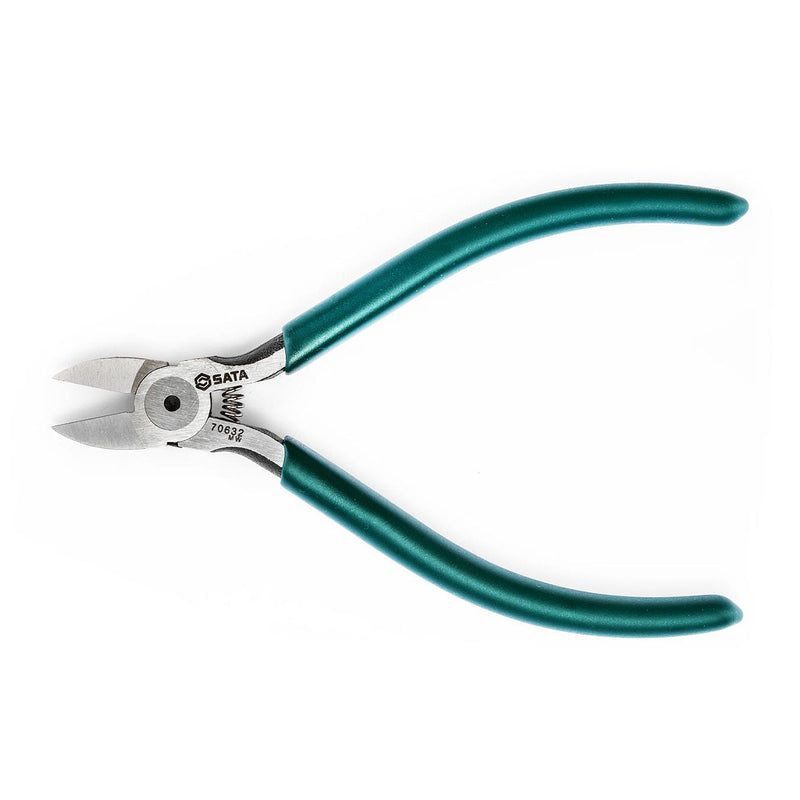 Kìm cắt điện tử SATA 70631 kích thước 4 inch, chất liệu thép Cr-V