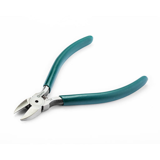 Kìm cắt linh kiện điện tử SATA 70632 125mm lò xo trợ lực, lưỡi cong, thép Cr-V