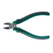 Kìm cắt nhựa kiểu Nhật SATA lò xo trợ lực 166mm-178mm, lưỡi Cr-V tôi cao tần, tay cầm TPR chống trượt.