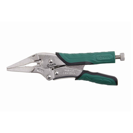 Kìm bấm chết mũi nhọn SATA Quick Release Long Nose Locking Pliers Cr-Mo bền bỉ, tay cầm chống trượt