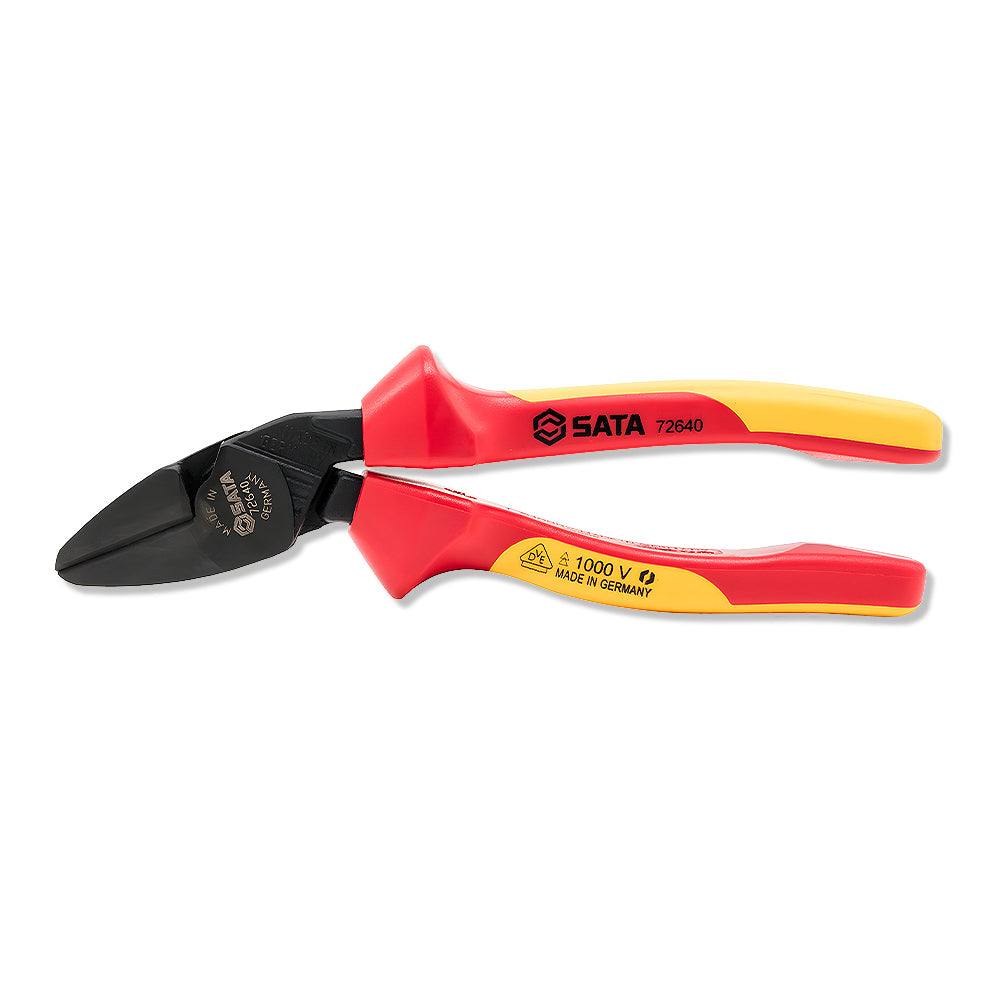 Kìm cắt trợ lực SATA 72640 đầu nghiêng 177mm cách điện 1000V VDE Đức.