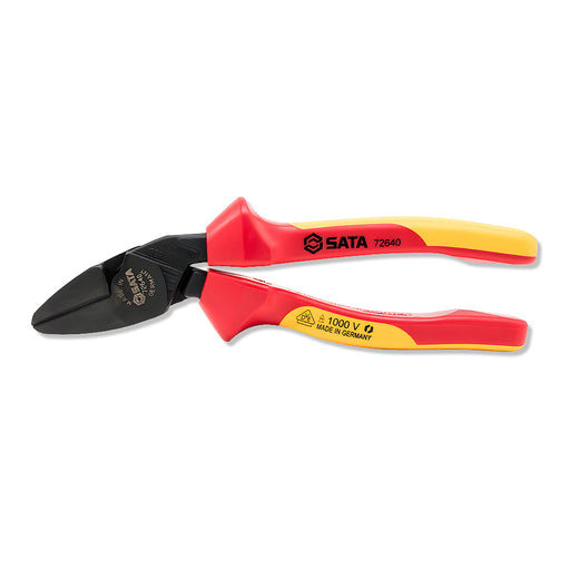 Kìm cắt trợ lực SATA 72640 đầu nghiêng 177mm cách điện 1000V VDE Đức.