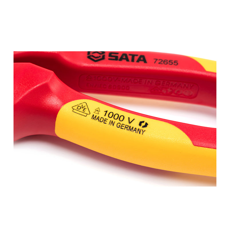 Kìm đa năng trợ lực, cách điện 1000V SATA 72645 kích thước 177mm