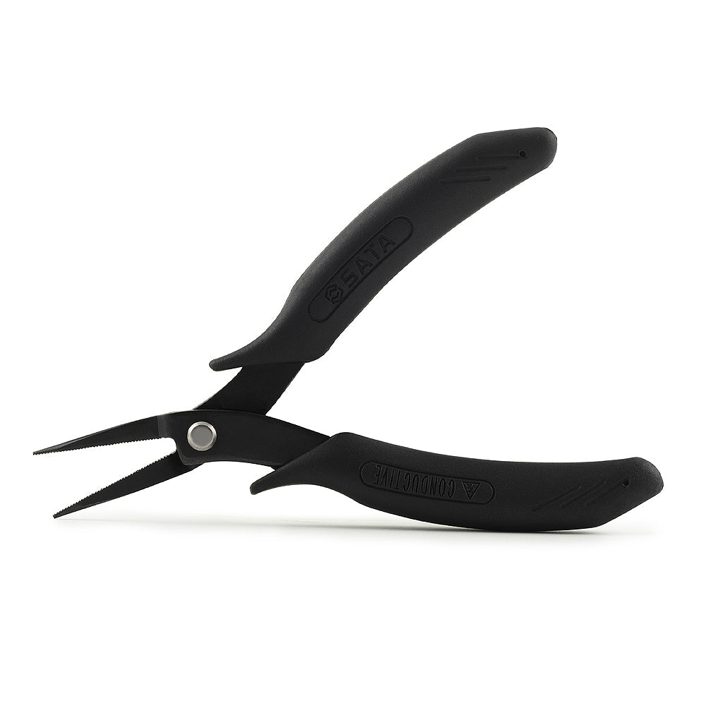 Kìm kẹp linh kiện điện tử chống tĩnh điện SATA 75111 mũi nhọn 150mm - dụng cụ chuyên dụng cho ngành điện tử.