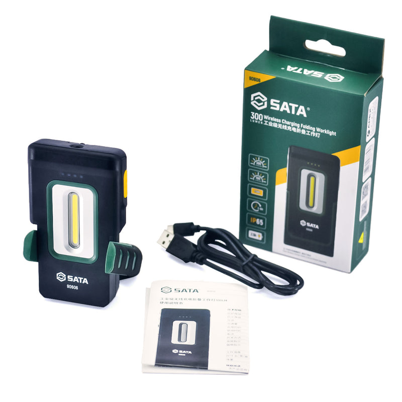 Đèn chiếu sáng gấp gọn, tích hợp sạc không dây SATA 90606