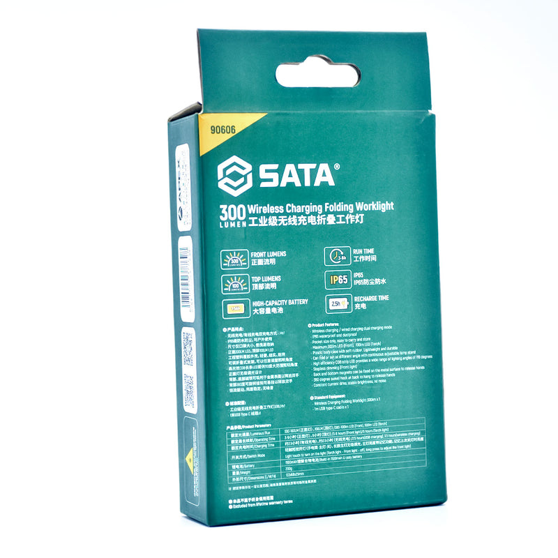 Đèn chiếu sáng gấp gọn, tích hợp sạc không dây SATA 90606