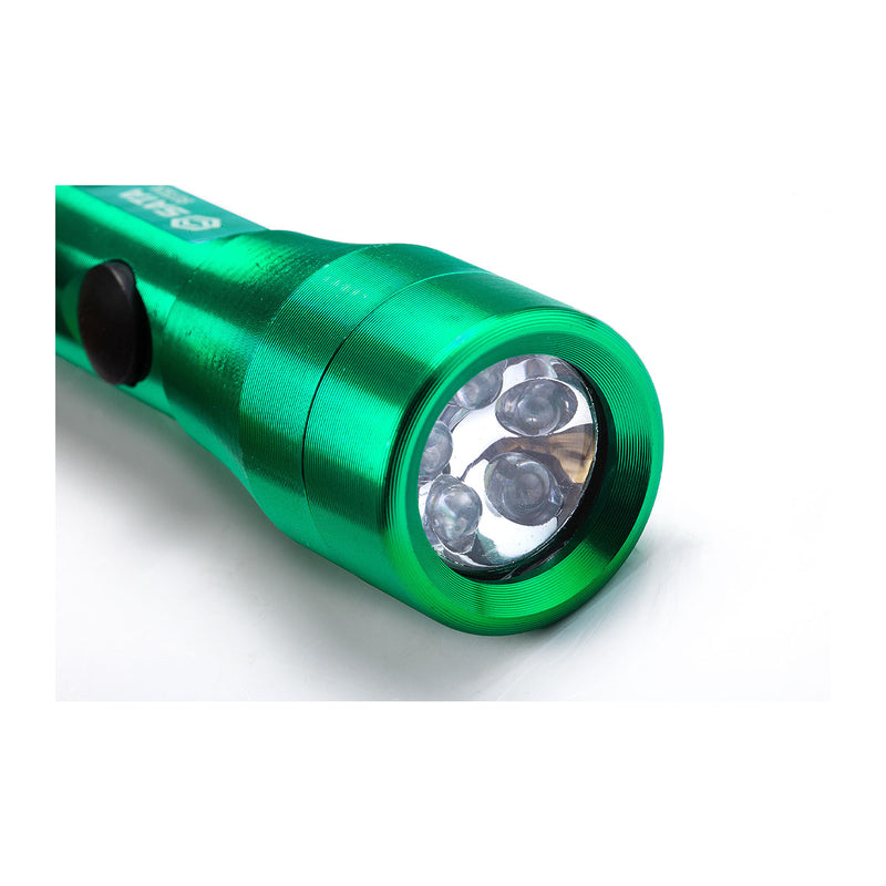Đèn pin cầm tay SATA 90732A thân nhôm, dùng 2 pin AA