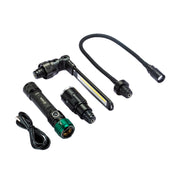 Đèn pin đa năng 3 trong 1 SATA 90736: đầu zoom 320 Lumens, đèn COB 360° 350 Lumens, cổ ngỗng 180 Lumens, sạc USB, chiếu xa 140m.
