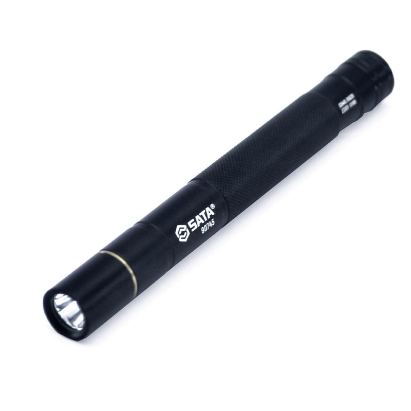 Đèn pin dạng bút SATA 90745 LED CREE R2 60 Lumens, hợp kim nhôm, chống nước, kẹp cài, cho thợ điện, cơ khí, ô tô.