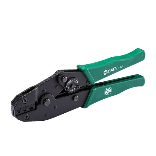 Kìm bấm cose ghim trần SATA 91107, 0.5-6mm², thép carbon, tay cầm sợi thủy tinh, bấm cose không cách điện.