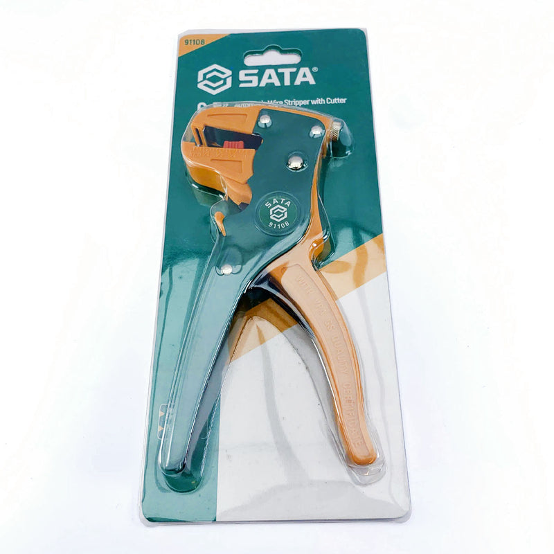 Kìm tuốt dây tự động SATA 91108 chiều dài 165mm, khả năng tuốt dây từ 0.5mm² - 6.0mm²