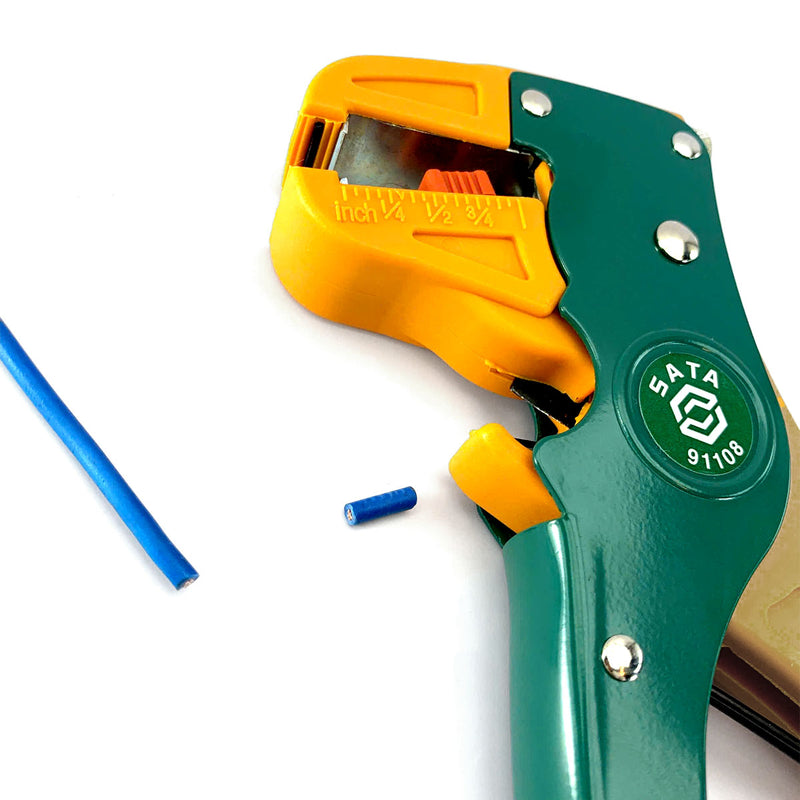 Kìm tuốt dây tự động SATA 91108 chiều dài 165mm, khả năng tuốt dây từ 0.5mm² - 6.0mm²