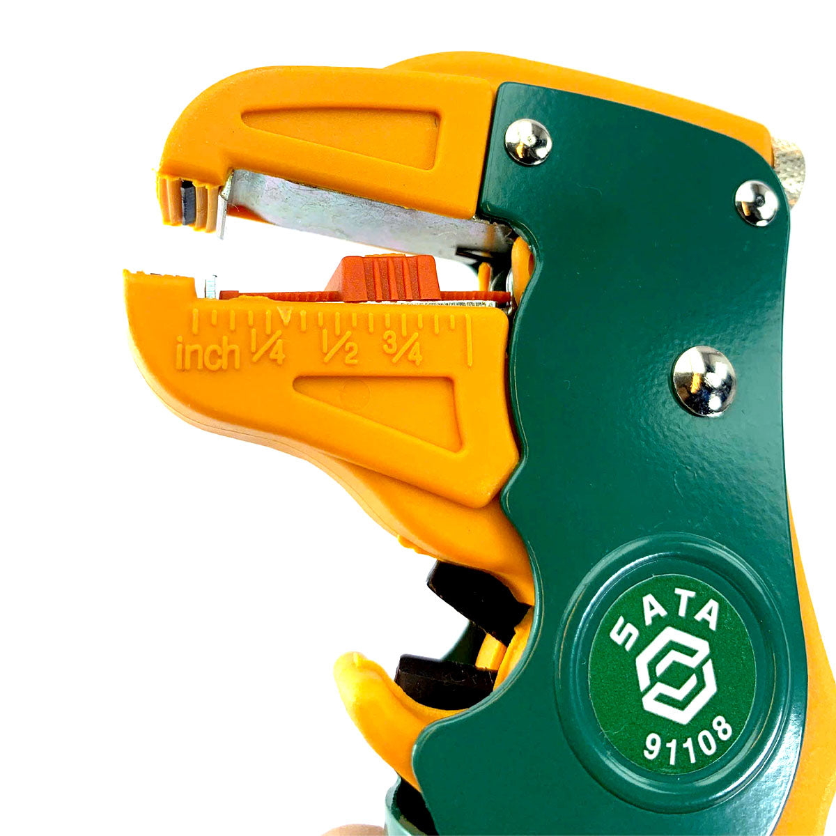 Kìm tuốt dây tự động SATA 91108 chiều dài 165mm, khả năng tuốt dây từ 0.5mm² - 6.0mm²