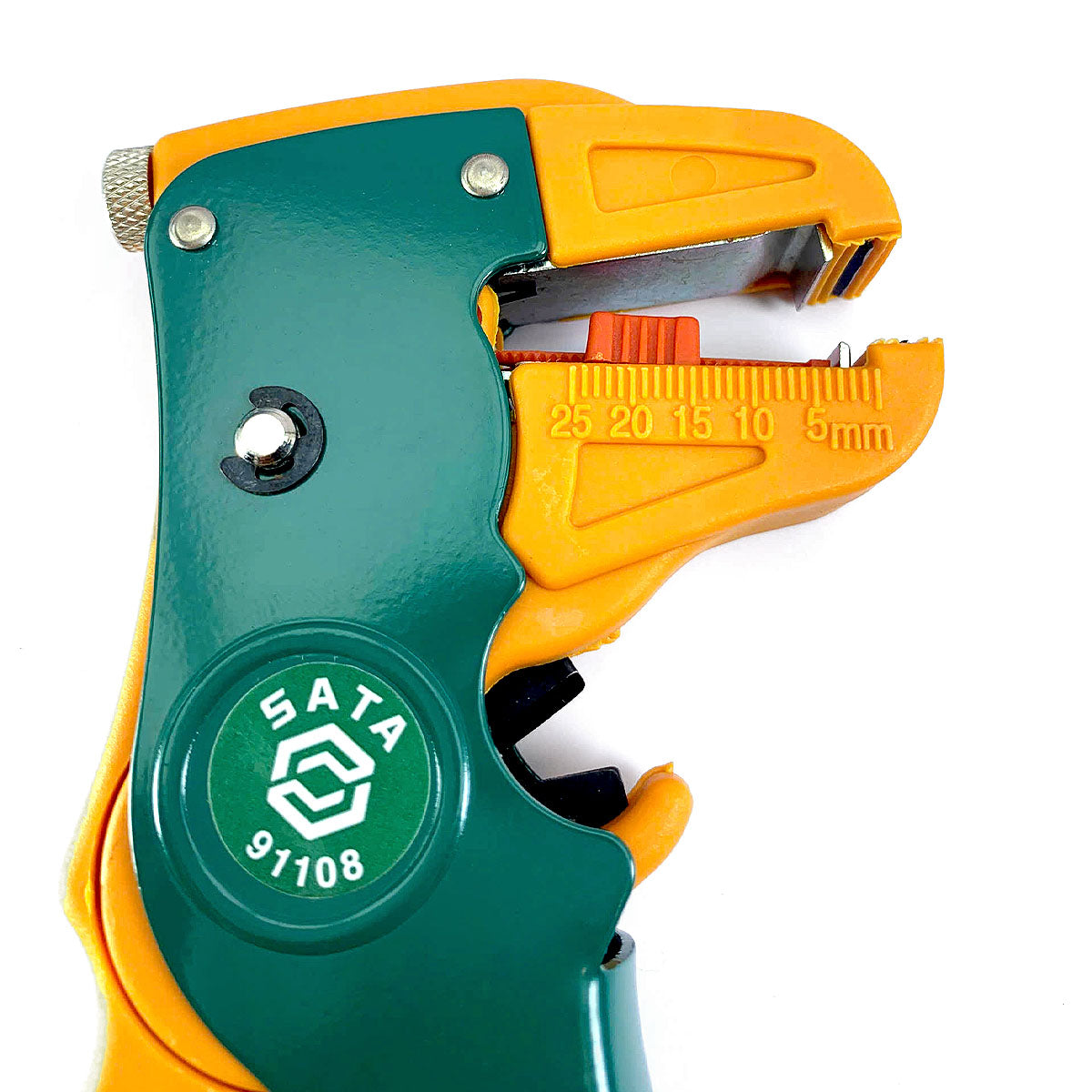 Kìm tuốt dây tự động SATA 91108 chiều dài 165mm, khả năng tuốt dây từ 0.5mm² - 6.0mm²