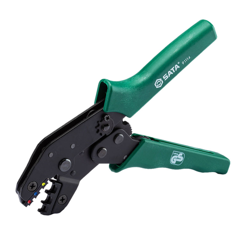 Kìm bấm cose ghim bọc nhựa cách điện SATA 91114 khả năng bấm cose từ 0.25mm² - 2.5mm²