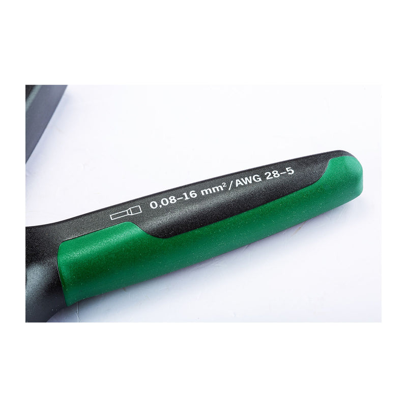 Kìm bấm cose pin rỗng SATA 91128 khả năng bấm cos từ 0.08mm² - 16mm²
