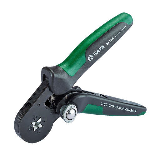 Kìm bấm cos SATA 91128, tự động điều chỉnh 0.08-16mm², ép vuông, Made in Germany
