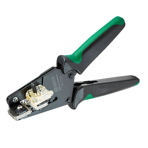 Kìm tuốt dây tự động SATA 91132, phạm vi 0.25-6.0mm², thép Cr-V, tay cầm chống trượt.