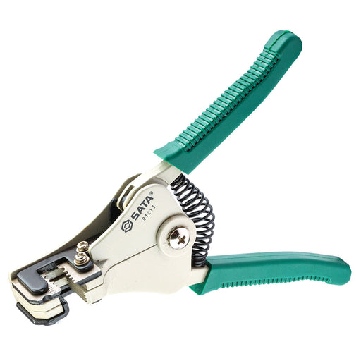 Kìm tuốt dây tự động SATA 91213, dài 178mm, tuốt dây Ø1.0-3.2mm, tay cầm chống trượt