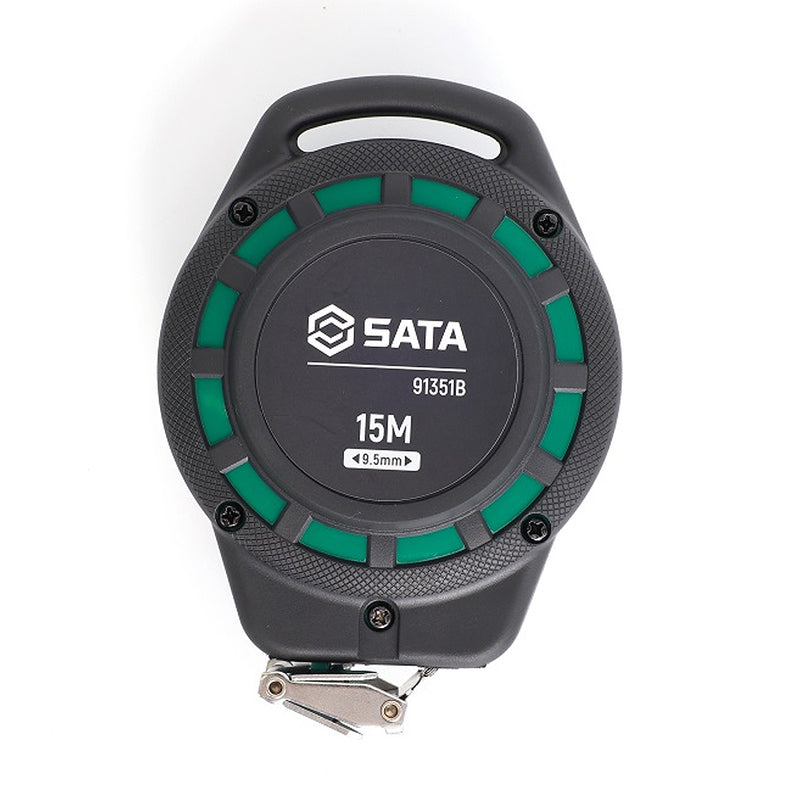 Thước cuộn thép SATA 15m bền bỉ, chống va đập, đo chính xác.