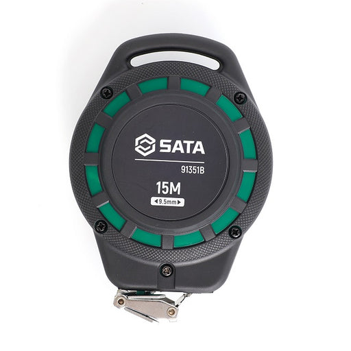 Thước cuộn thép SATA 15m bền bỉ, chống va đập, đo chính xác.