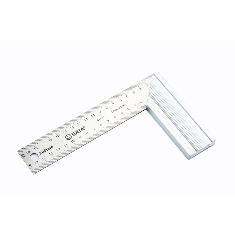 Thước ê ke, chất liệu Inox SATA thang đo từ 200mm - 300mm
