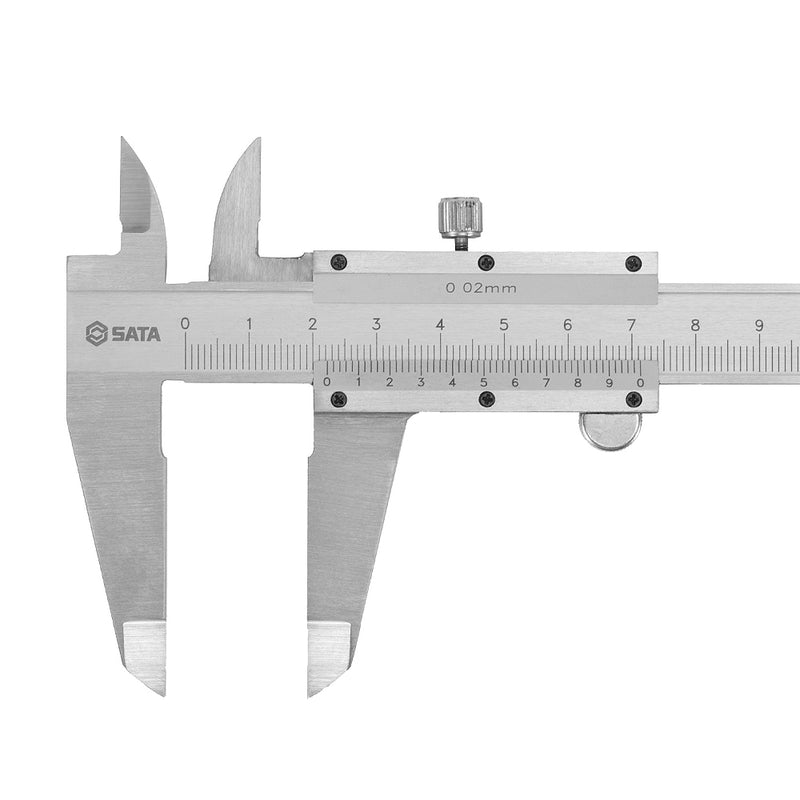 Thước kẹp cơ, chất liệu Inox SATA 91502 dãi đo từ 0mm - 200mm, bước đo 0.02mm