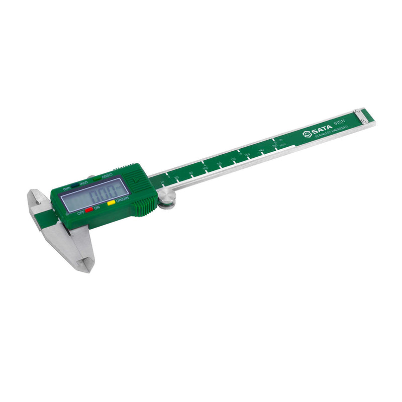 Thước kẹp điện tử, chất liệu Inox SATA 91511 dãi đo từ 0mm - 150mm, bước đo 0.01mm