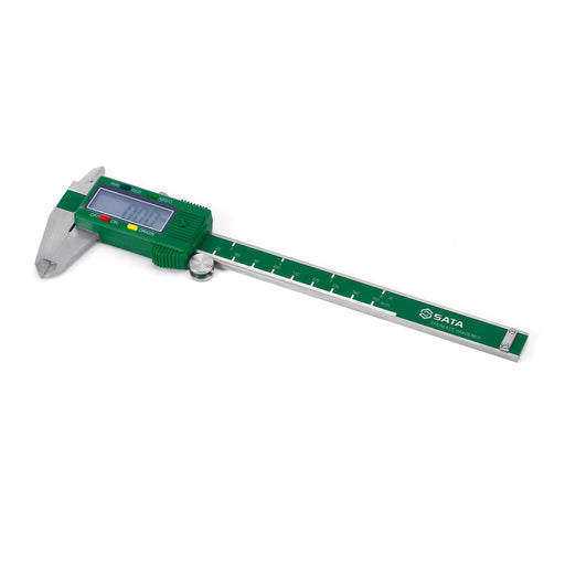 Thước kẹp điện tử SATA 91512 0-200mm, thép không gỉ, màn hình LCD hiển thị số rõ nét
