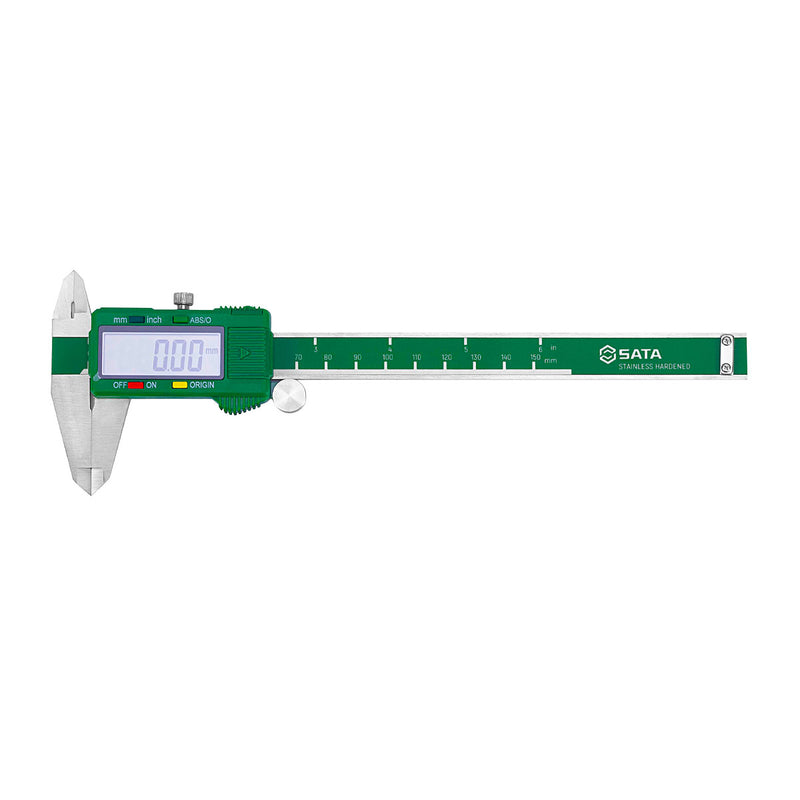 Thước kẹp điện tử, chất liệu Inox SATA 91512 dãi đo từ 0mm - 200mm, bước đo 0.01mm