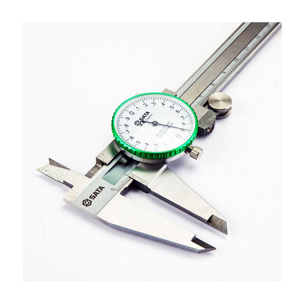 Thước kẹp, tích hợp mặt đồng hồ cơ SATA 91521 khoảng đo 0mm - 150mm