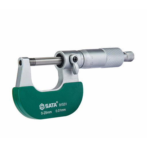 Panme đo ngoài SATA 91531 0-25mm, độ chính xác 0.01mm, thép tôi cứng