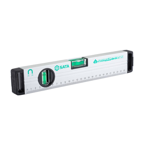 Thước thủy SATA có nam châm dài 300mm-1200mm, nhôm nhẹ bền, nam châm mạnh, ống nước chống UV, độ chính xác 0.5mm/m