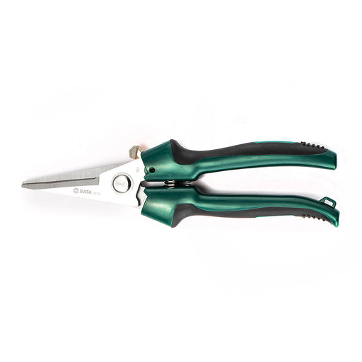 Kéo cắt dây điện SATA 93106 200mm, kéo electricians sắc bén, đa năng, tay cầm chống trượt