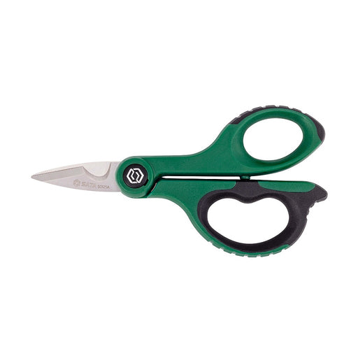 Kéo thợ điện đa năng SATA 93125A lưỡi Titanium, tay cầm chống trượt, đa chức năng.