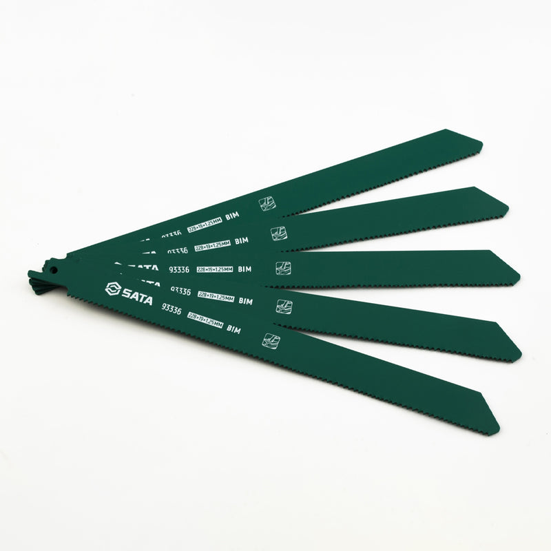 Hộp 5 lưỡi cưa kiếm BiM cắt kim loại SATA chiều dài từ 150mm - 228mm