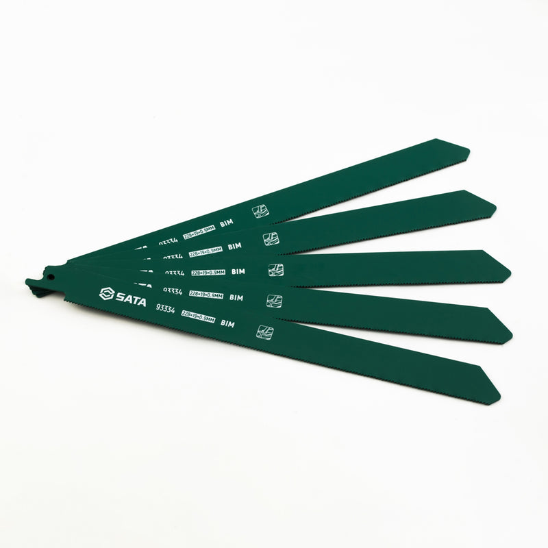 Hộp 5 lưỡi cưa kiếm BiM cắt kim loại SATA chiều dài từ 150mm - 228mm