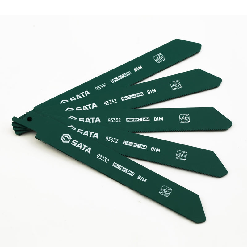 Hộp 5 lưỡi cưa kiếm BiM cắt kim loại SATA chiều dài từ 150mm - 228mm