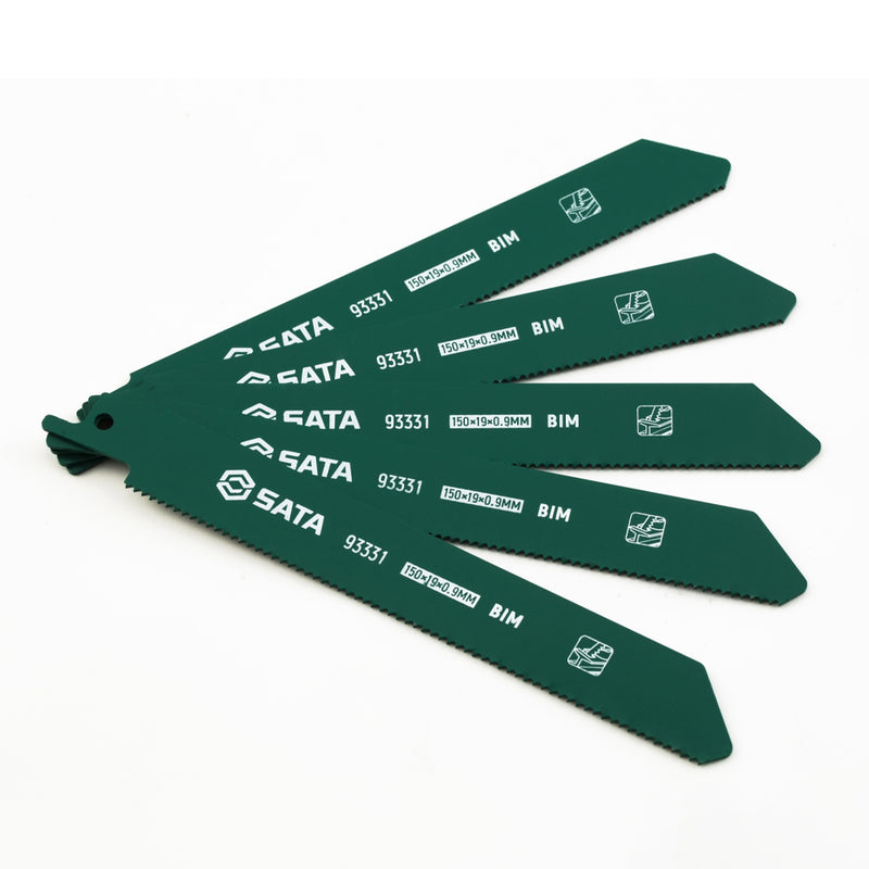 Hộp 5 lưỡi cưa kiếm BiM cắt kim loại SATA chiều dài từ 150mm - 228mm