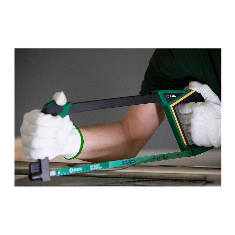 Cưa sắt cầm tay, cán nhôm SATA 93401A chiều dài lưỡi 300mm