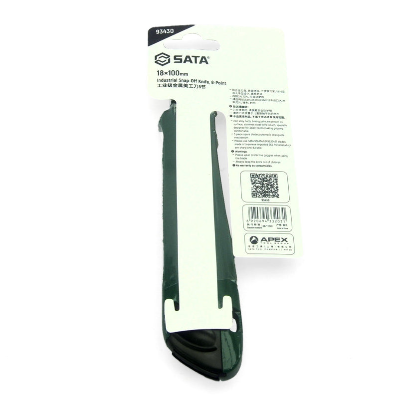 Dao rọc giấy, thép SK2 SATA 93430 kích thước 18mm x 100mm