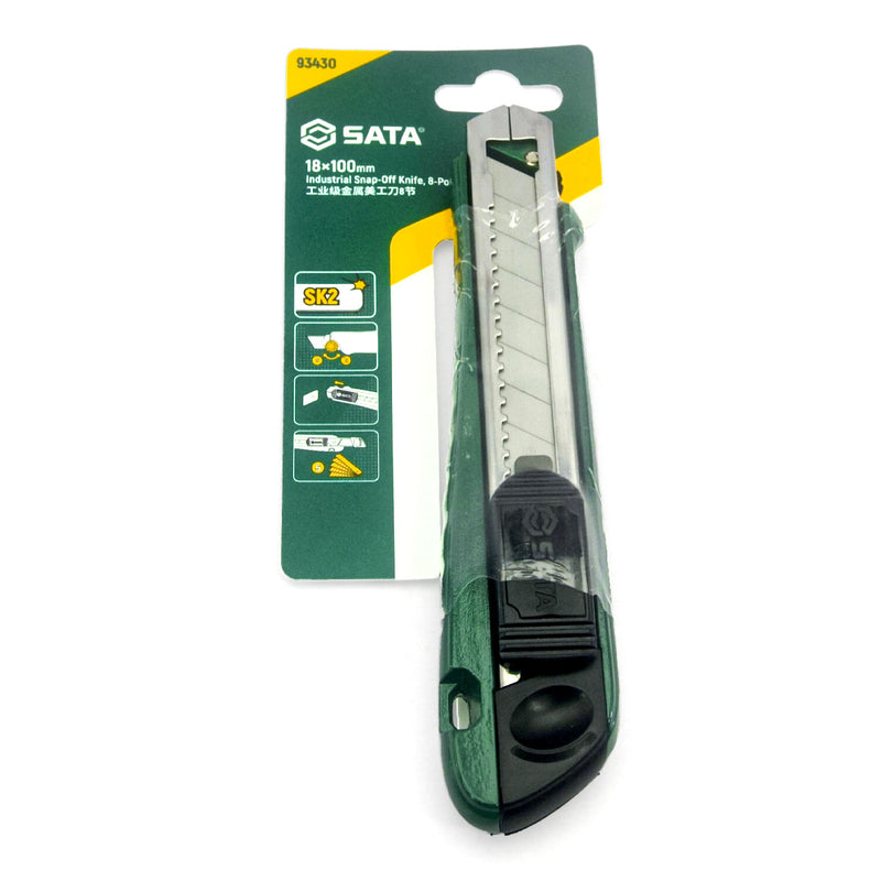 Dao rọc giấy, thép SK2 SATA 93430 kích thước 18mm x 100mm